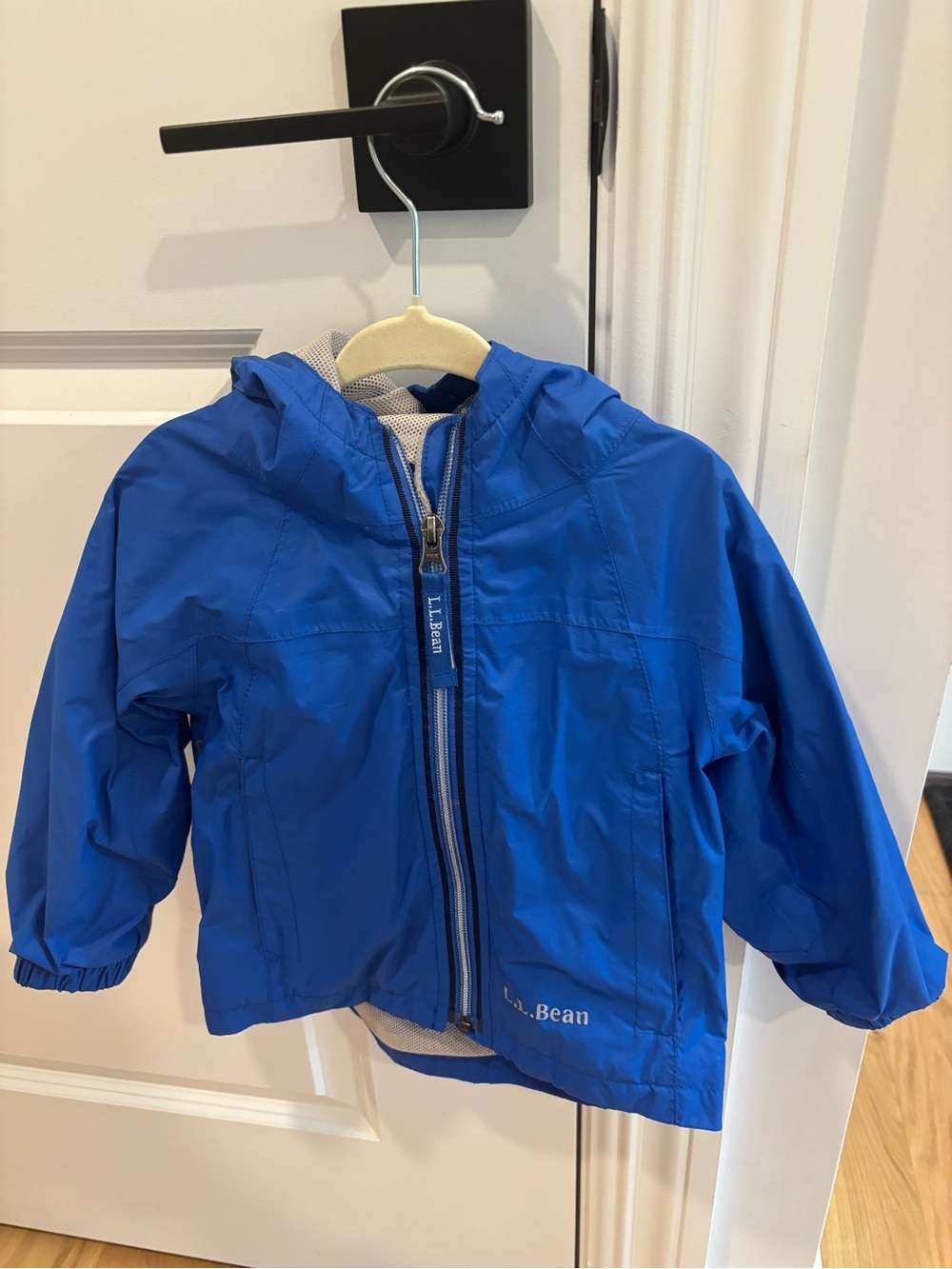 L.L. Bean Bright Blue Hooded Kids' Raincoat